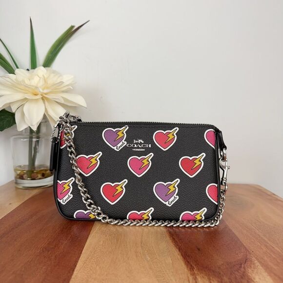 NWT Coach Nolita 19 With Heart Bolt Print - Picture 1 of 6